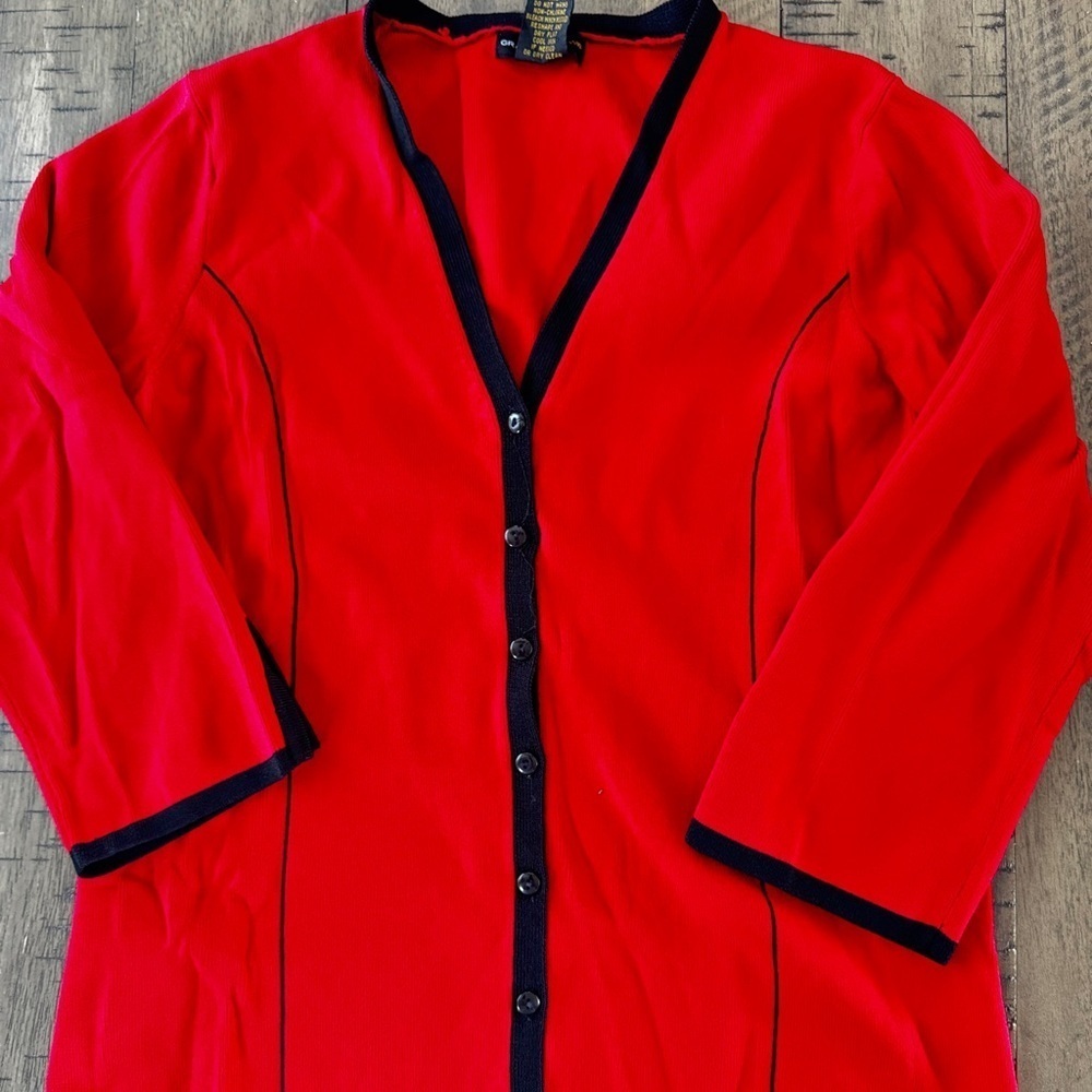Women's Red Cardigan Sweater